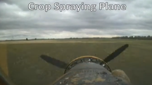 Crop Spraying Plane - Great Pilots eye view of the AgCam on a crop sprayer